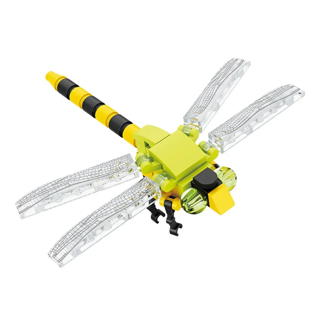 Moc Insect Animal Model Bee Ant Butterfly Cricket Grasshopper Set Building Blocks Diy Children Puzzle Assemble Toys Boy Kid Gift