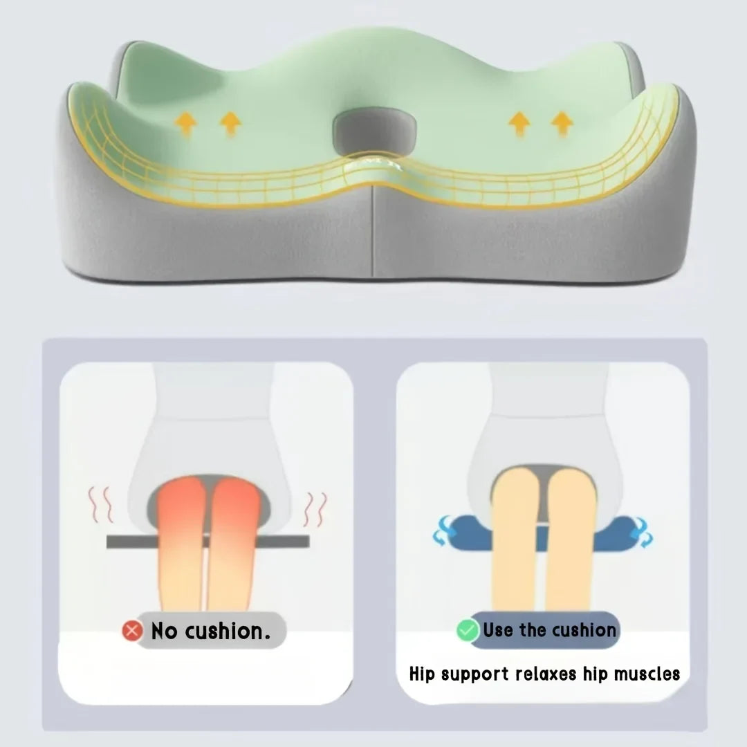 Memory Foam Seat Cushion – Washable Cover
