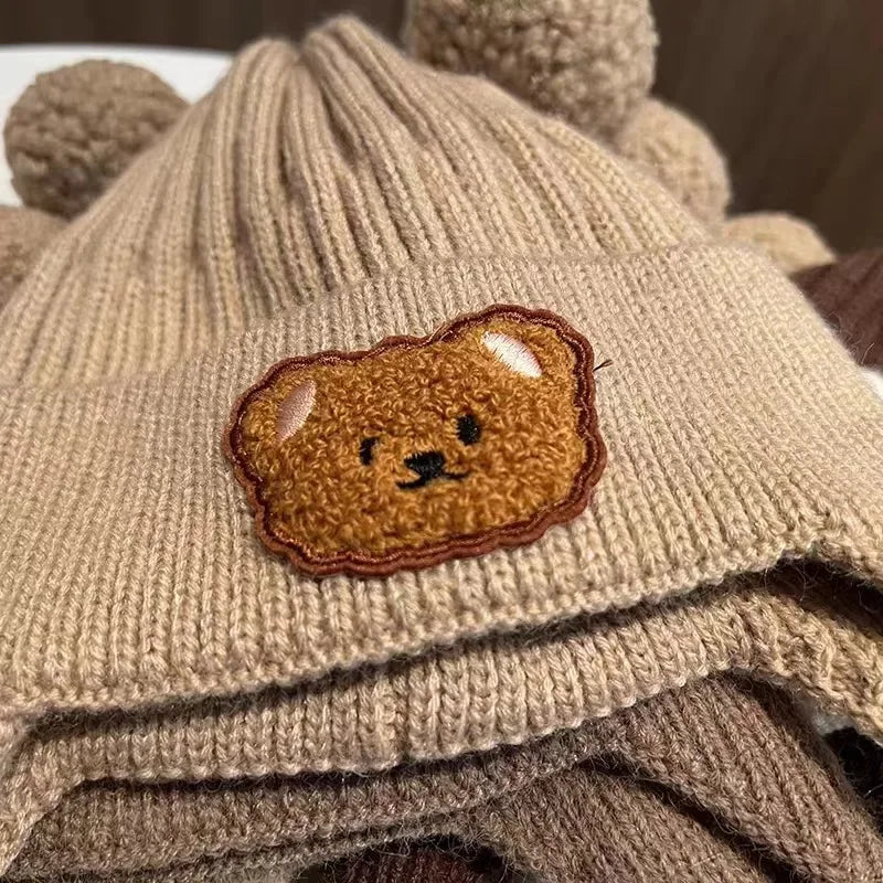 Knitted Baby Hat with Bear Ears