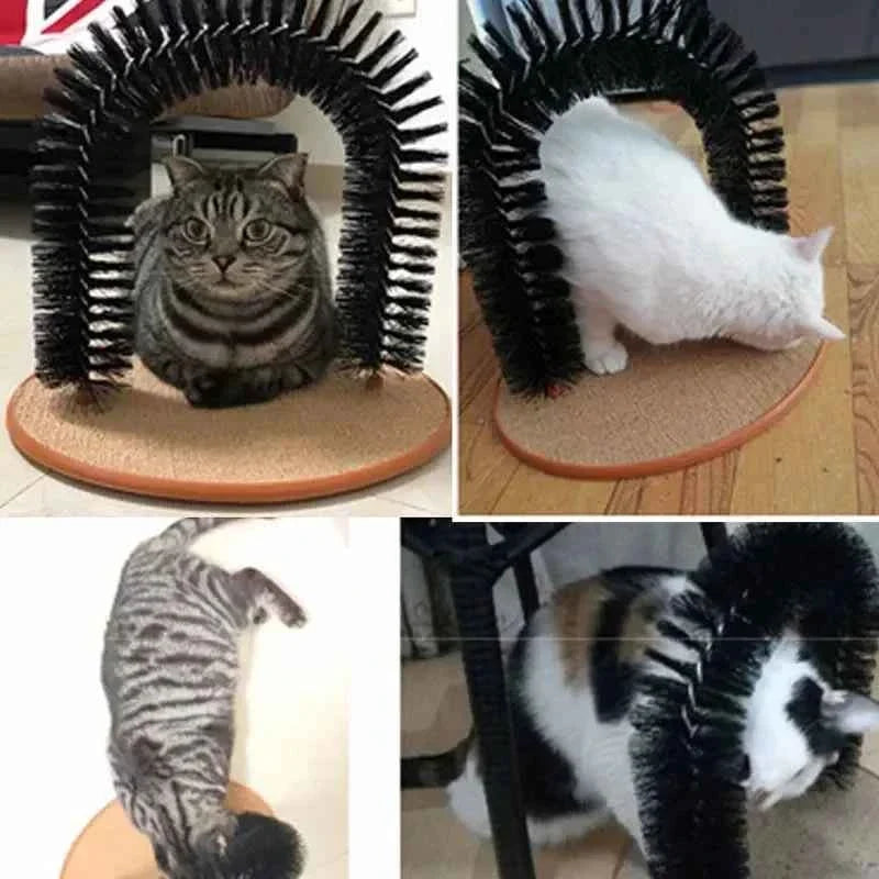 Cat Self-Grooming Arch with Scratching Base