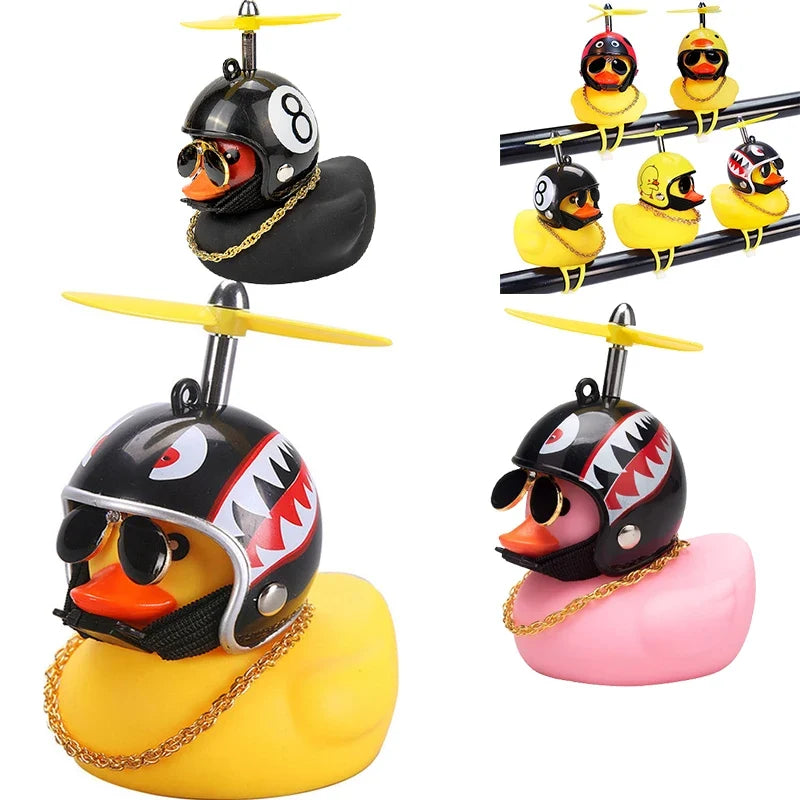 Decorative Yellow Duck Motorcycle Helmet Pendant