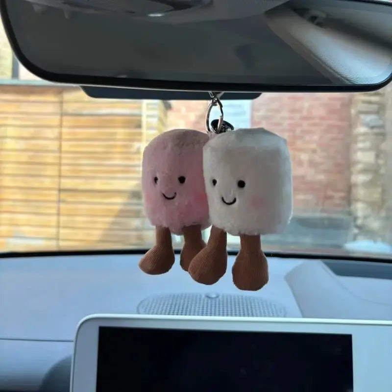 Two-Tone Cat Plush Keychain