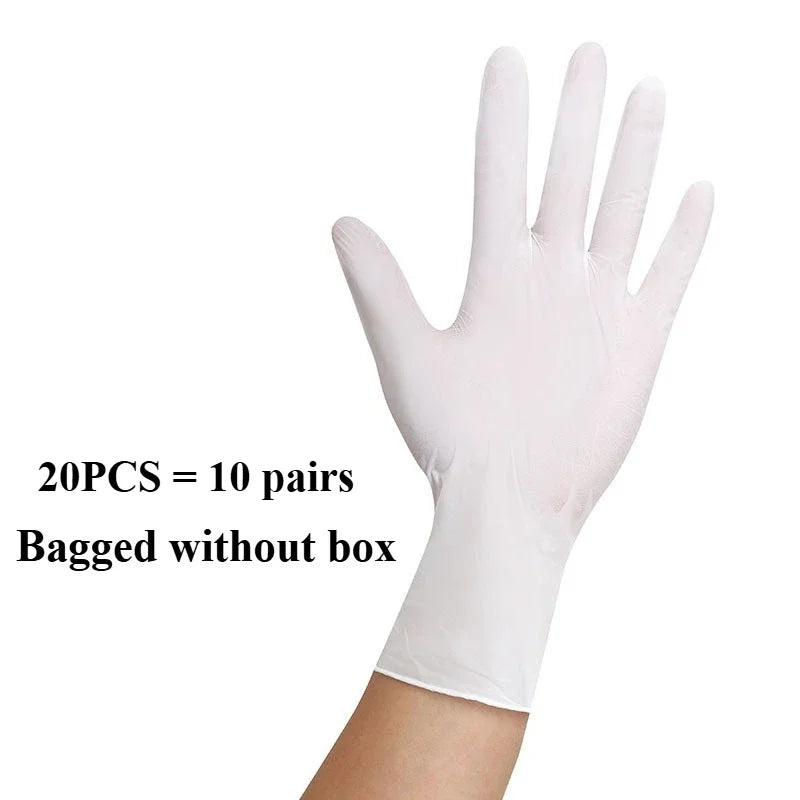 White Nitrile Disposable Gloves – Powder-Free, Multiple Pack Sizes