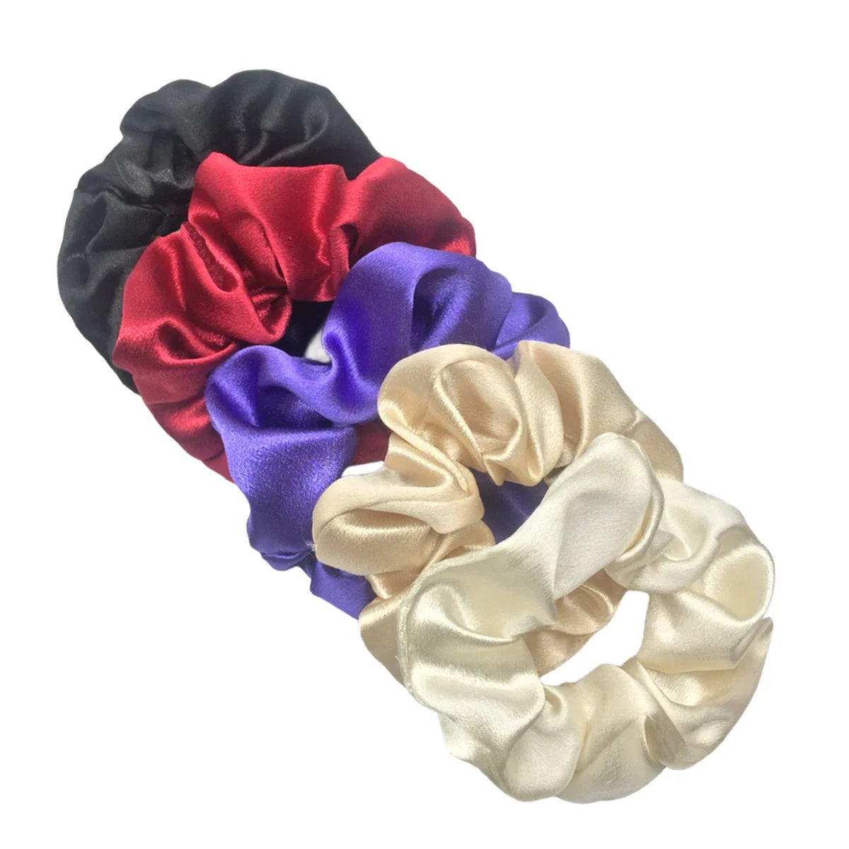 Satin Hair Scrunchies Set – Multiple Pack Sizes