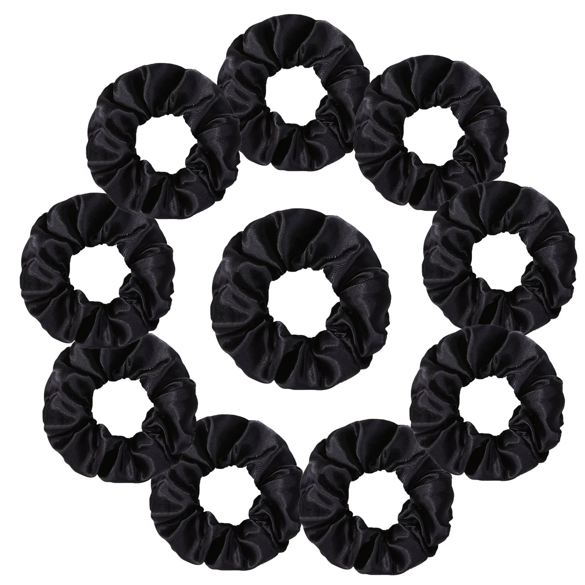 Satin Scrunchies Set for Women & Girls – 25/10/6 Pcs Elastic Hair Bands | Soft Silk Ponytail Holders & Fashion Hair Accessories