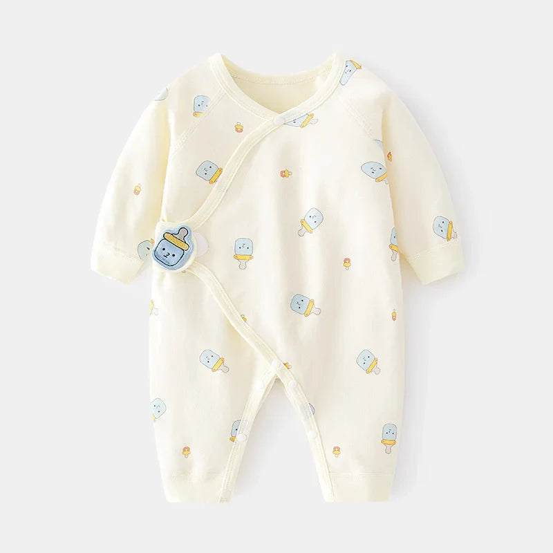 Printed Cotton Newborn Baby Romper – 0–6 Months