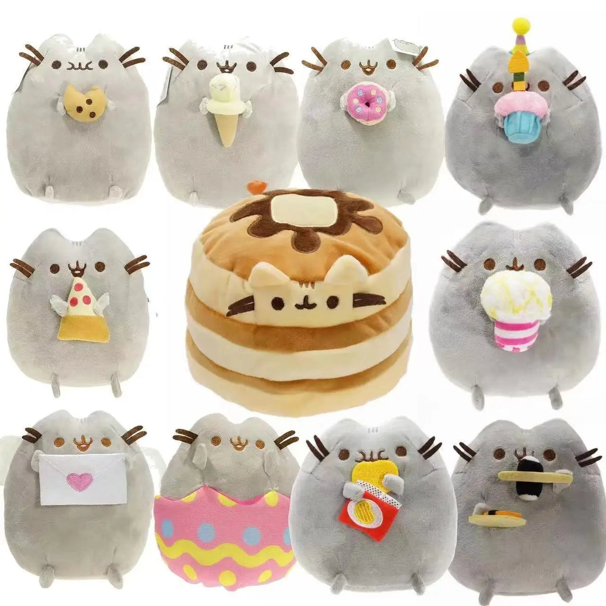 Colorful Cat Plush Toy – 15 cm