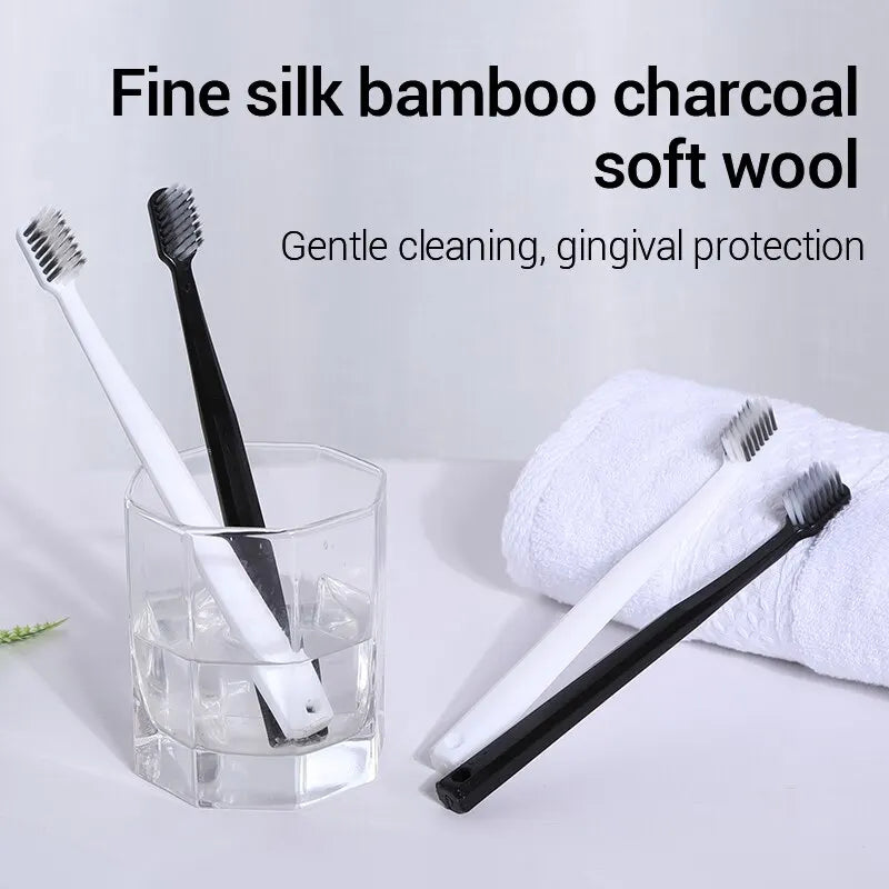 Bamboo Charcoal Toothbrushes – 10-Pack