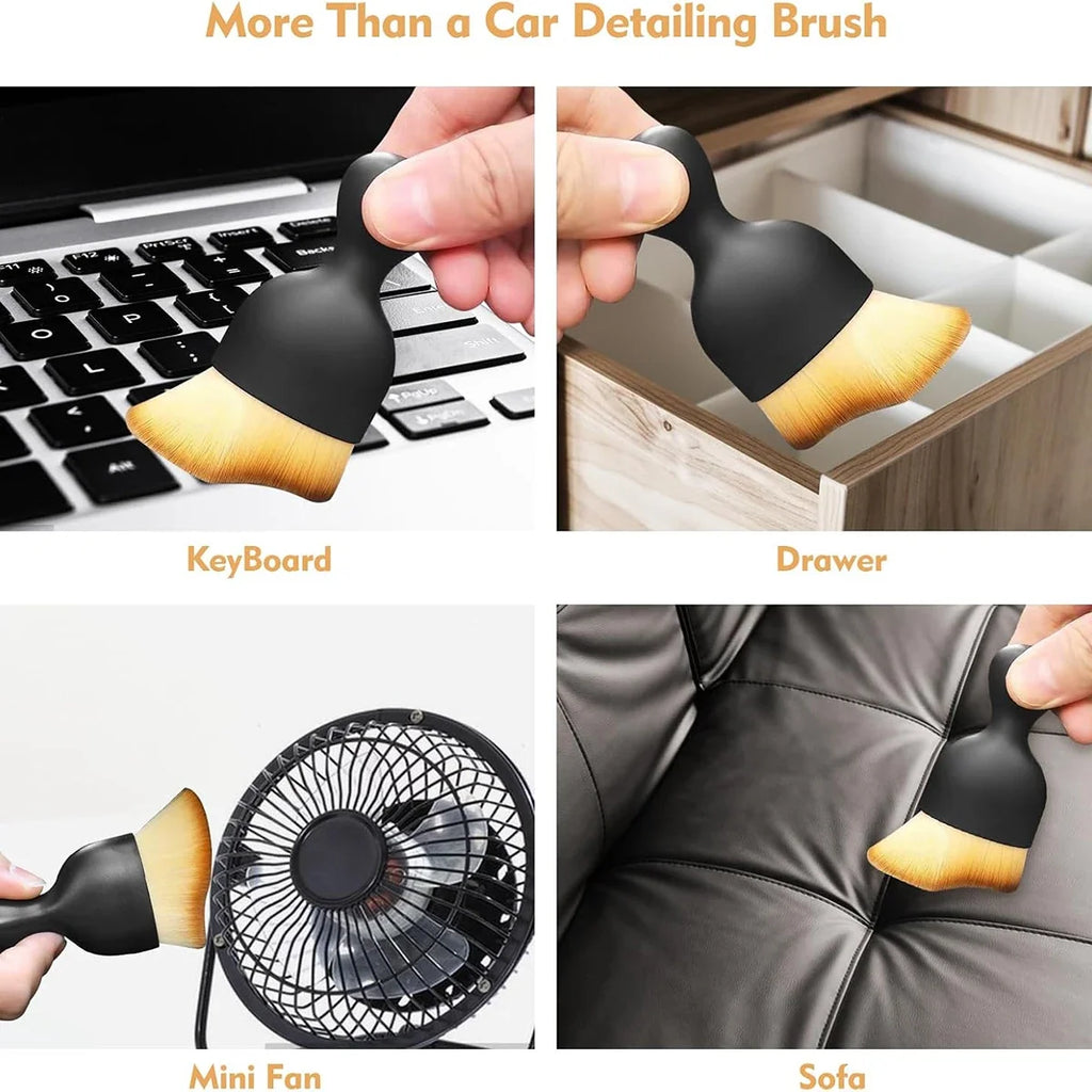 Soft-Bristle Car Interior Detailing Brush Set