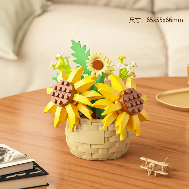 Potted Flower and Succulent Building Block Kit