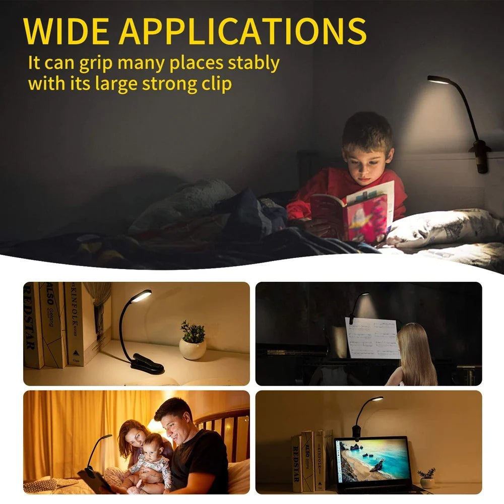 Rechargeable 7-LED Clip-On Reading Light