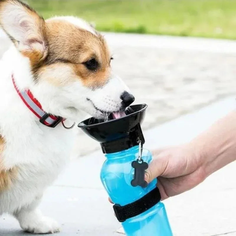 Portable Leakproof Pet Water Bottle with Drinking Bowl – 500 ml