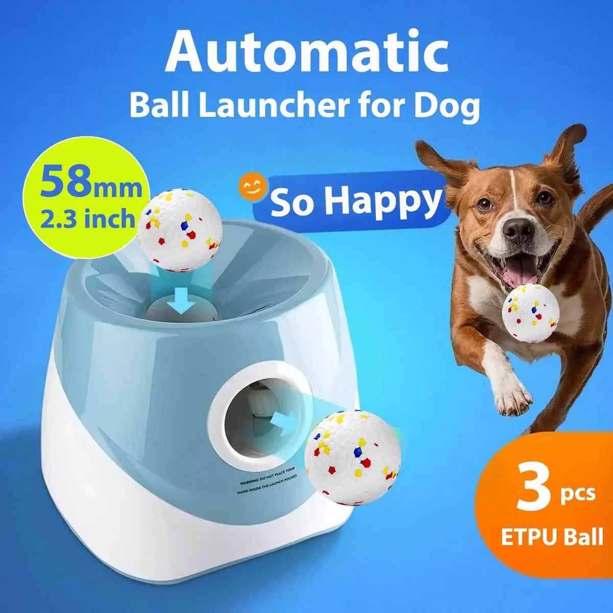Automatic Rechargeable Dog Tennis Ball Launcher