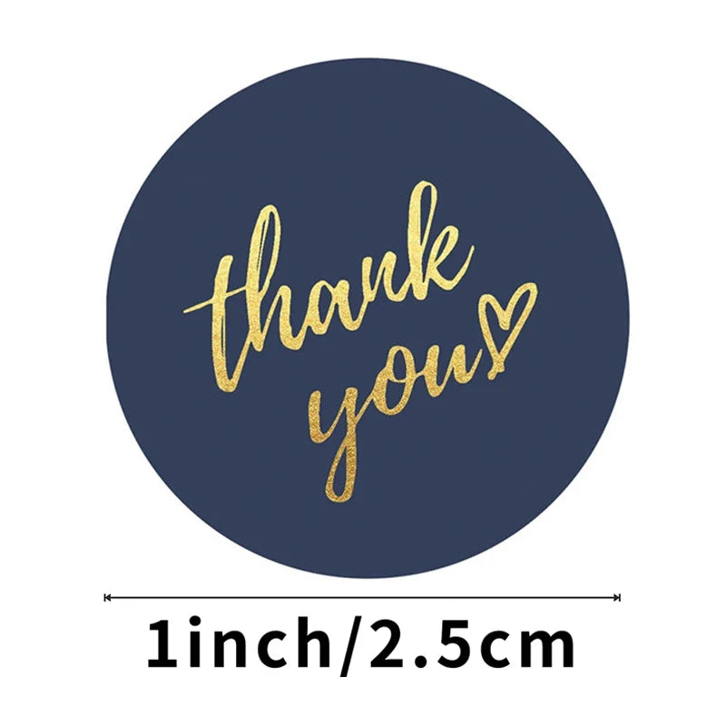 Blue Thank-You Stickers – 50 to 500 Pieces