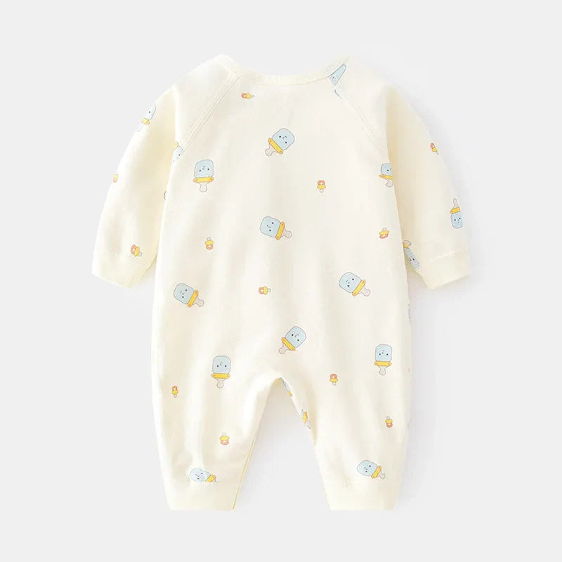 Printed Cotton Newborn Baby Romper – 0–6 Months