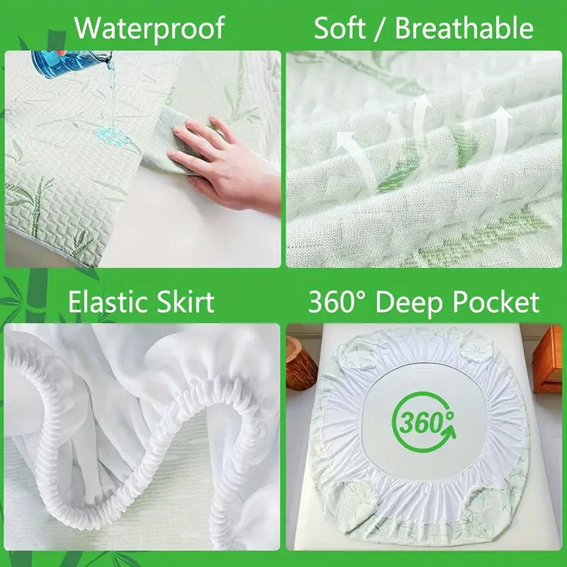 Waterproof Fitted Mattress Protector – Multiple Bed Sizes