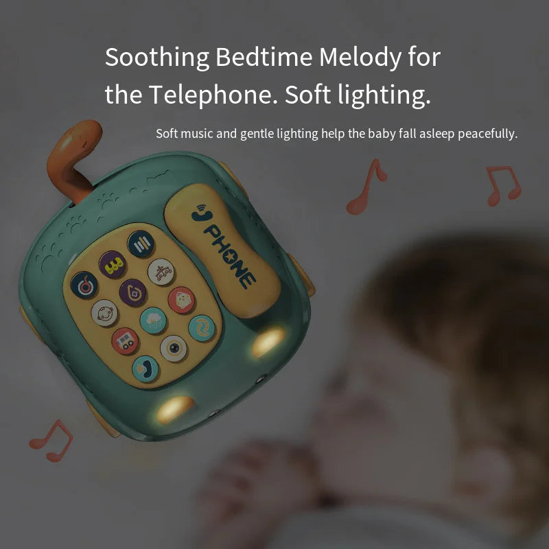 Interactive Baby Storytelling Toy Phone with Lights and Music
