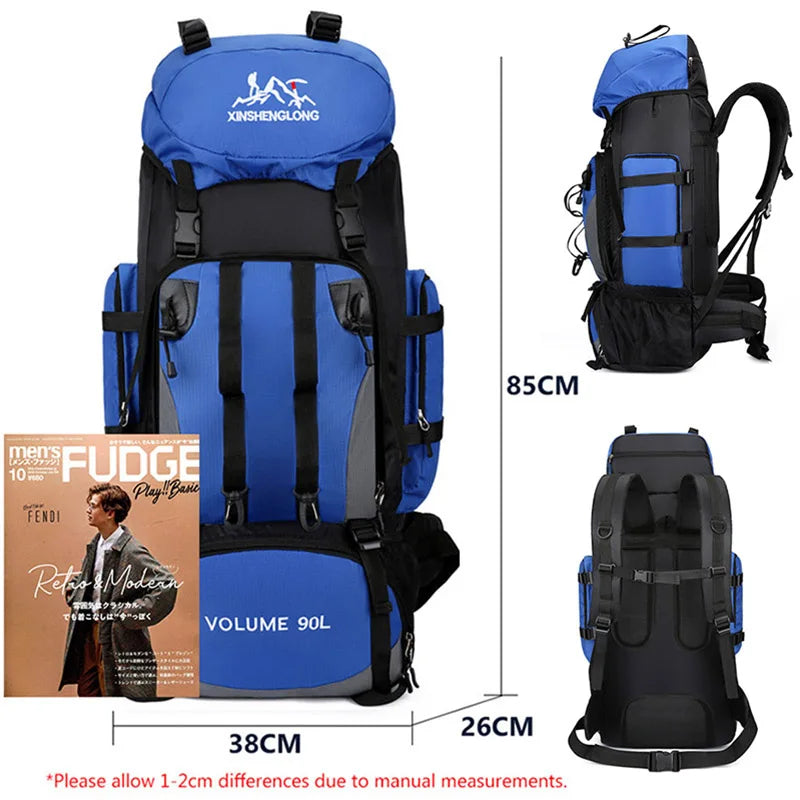 90 L Waterproof Hiking and Camping Backpack