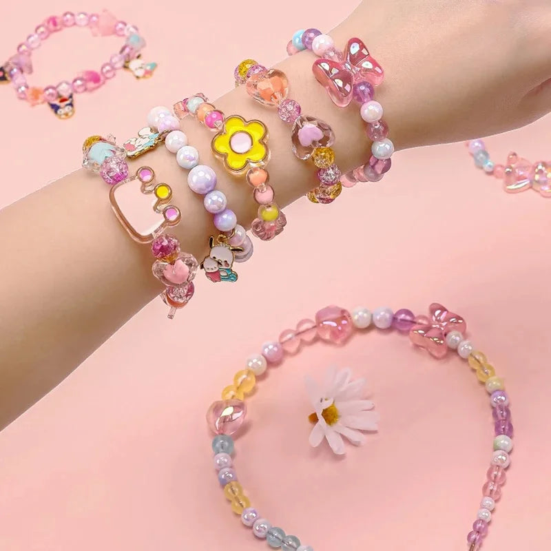 Heart-Shaped Acrylic Beads – 174-Piece Jewelry Kit