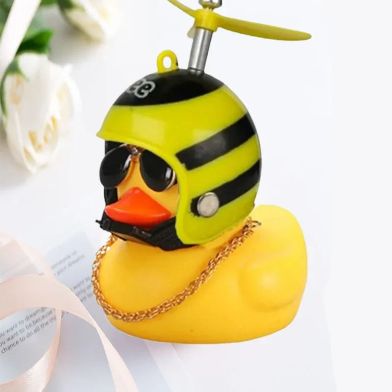 Decorative Yellow Duck Motorcycle Helmet Pendant