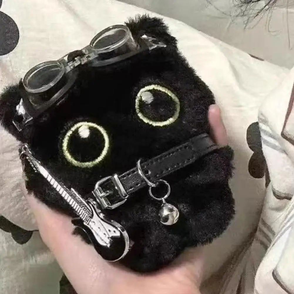 Black Cat Rock-Music Plush Keychain – 15 cm