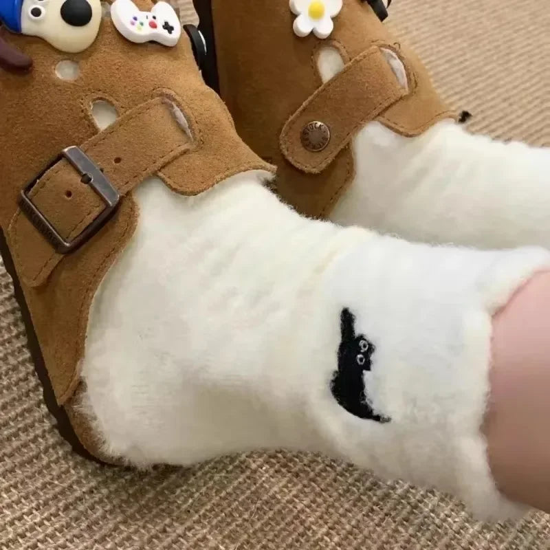 Plush Mink-Velvet Cat Socks – 3 Pairs