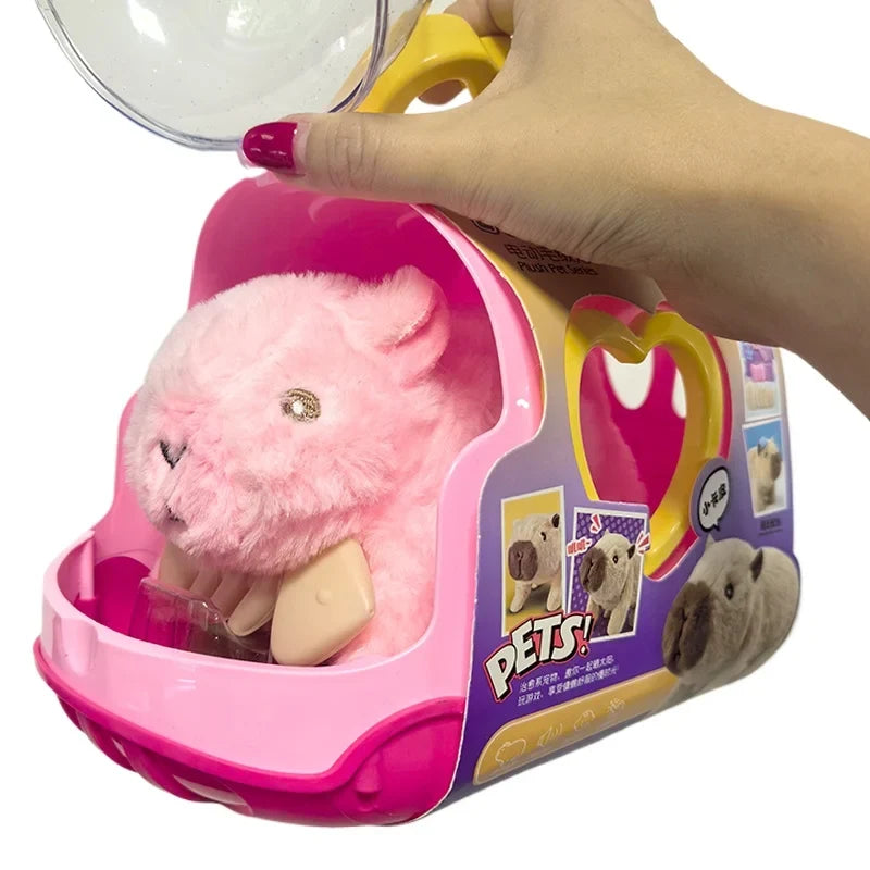 Walking Capybara Plush Toy with Sound