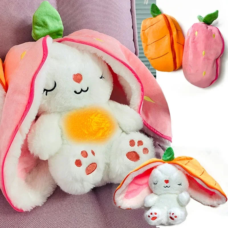 Breathing Bunny Plush Toy with Lights and Music