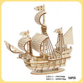 3D Wooden Sailboat Puzzle Kit