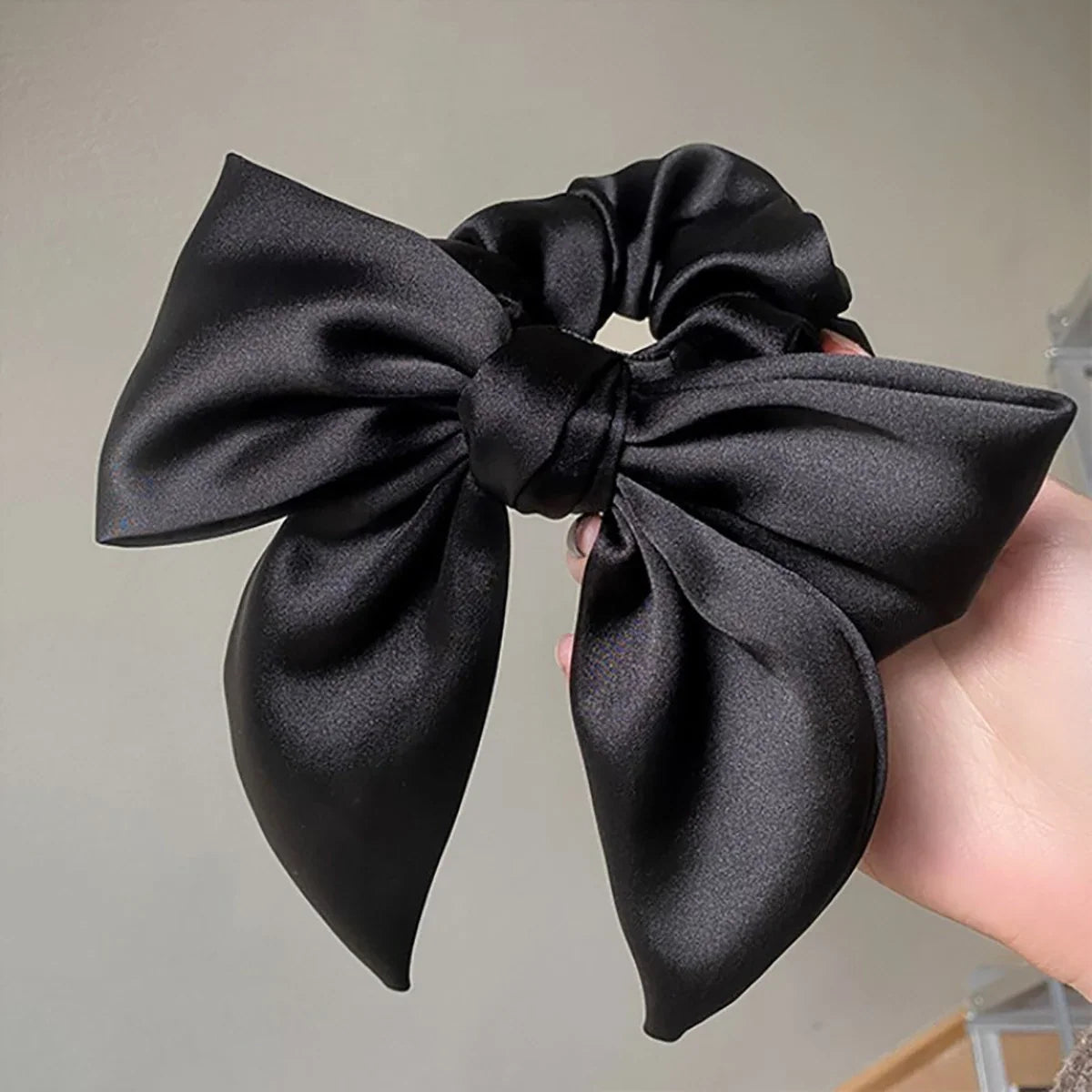 Large Satin Bow Hair Tie