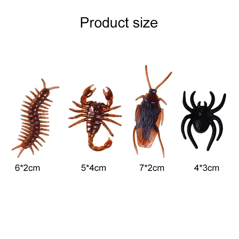 Fake Halloween Insect Props – 12 or 48 Pieces