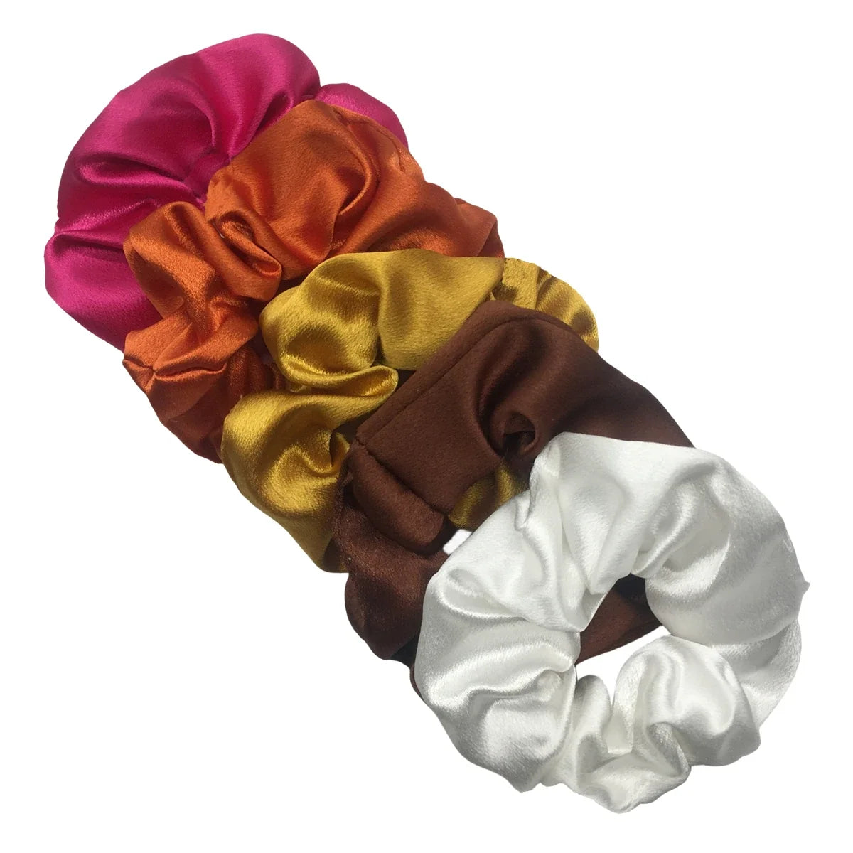 Satin Hair Scrunchies Set – Multiple Pack Sizes