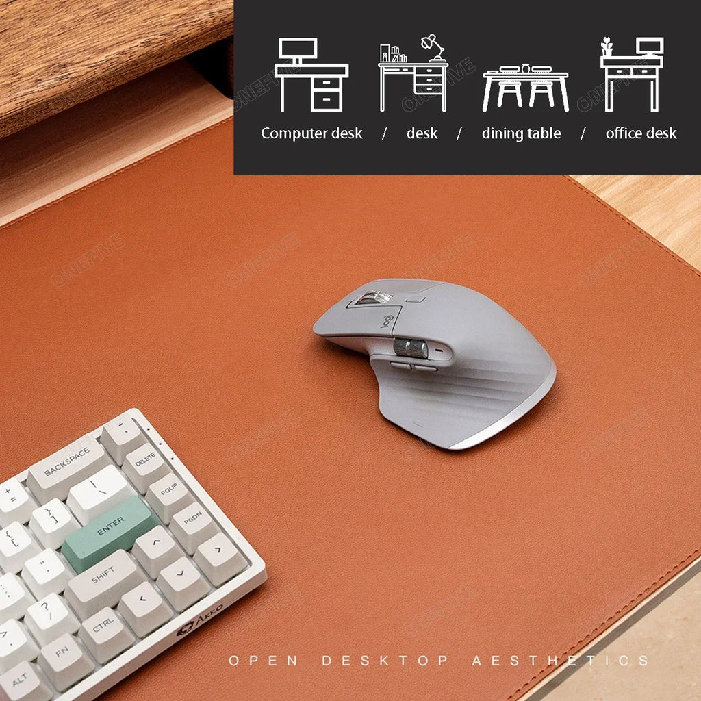 Large Mouse Pad – PU Leather Waterproof Desk Protector Mat for Office, Gaming, Keyboard & PC Accessories