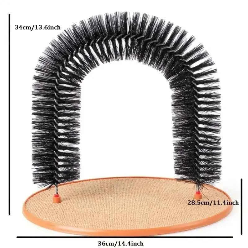 Cat Self-Grooming Arch with Scratching Base