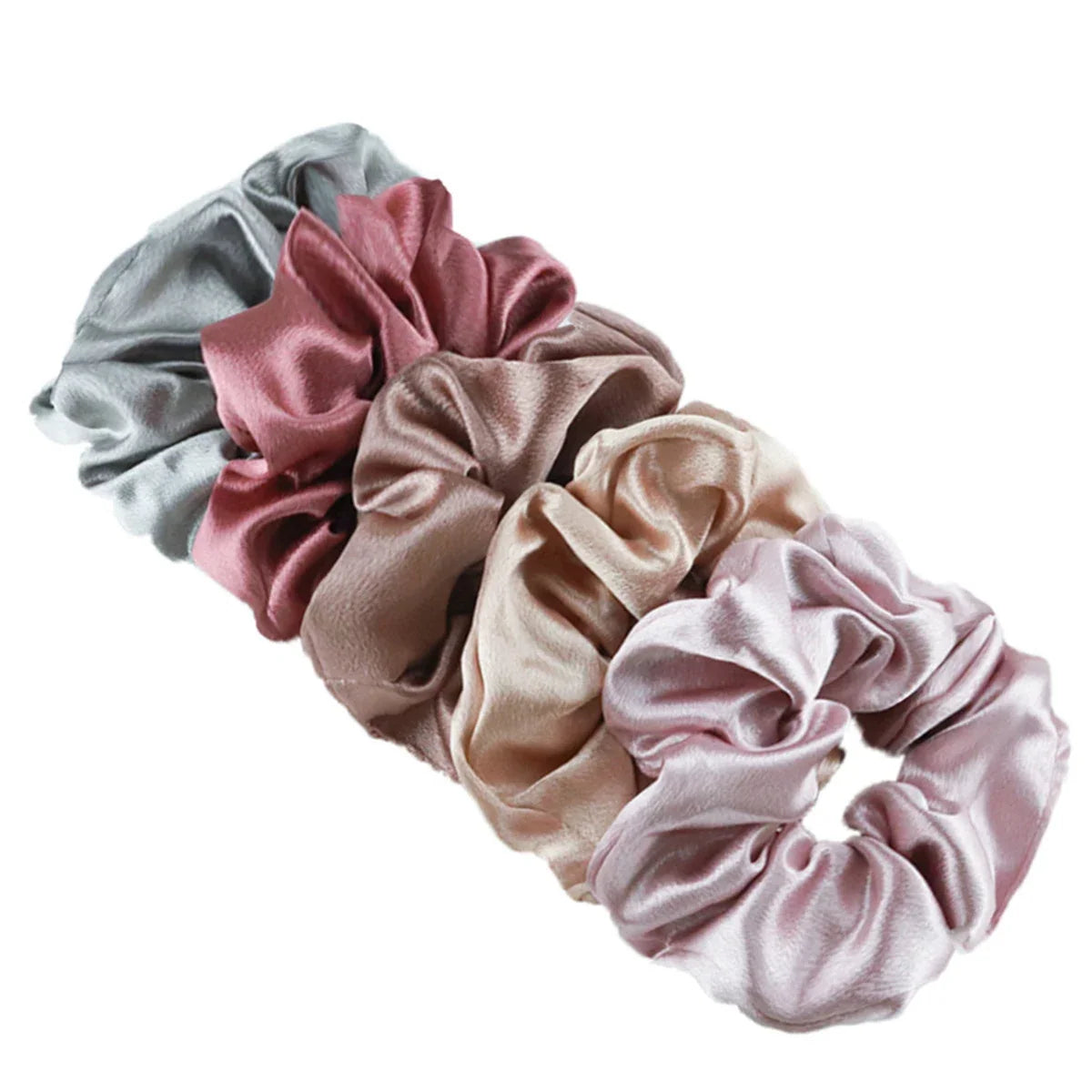 Satin Hair Scrunchies Set – Multiple Pack Sizes