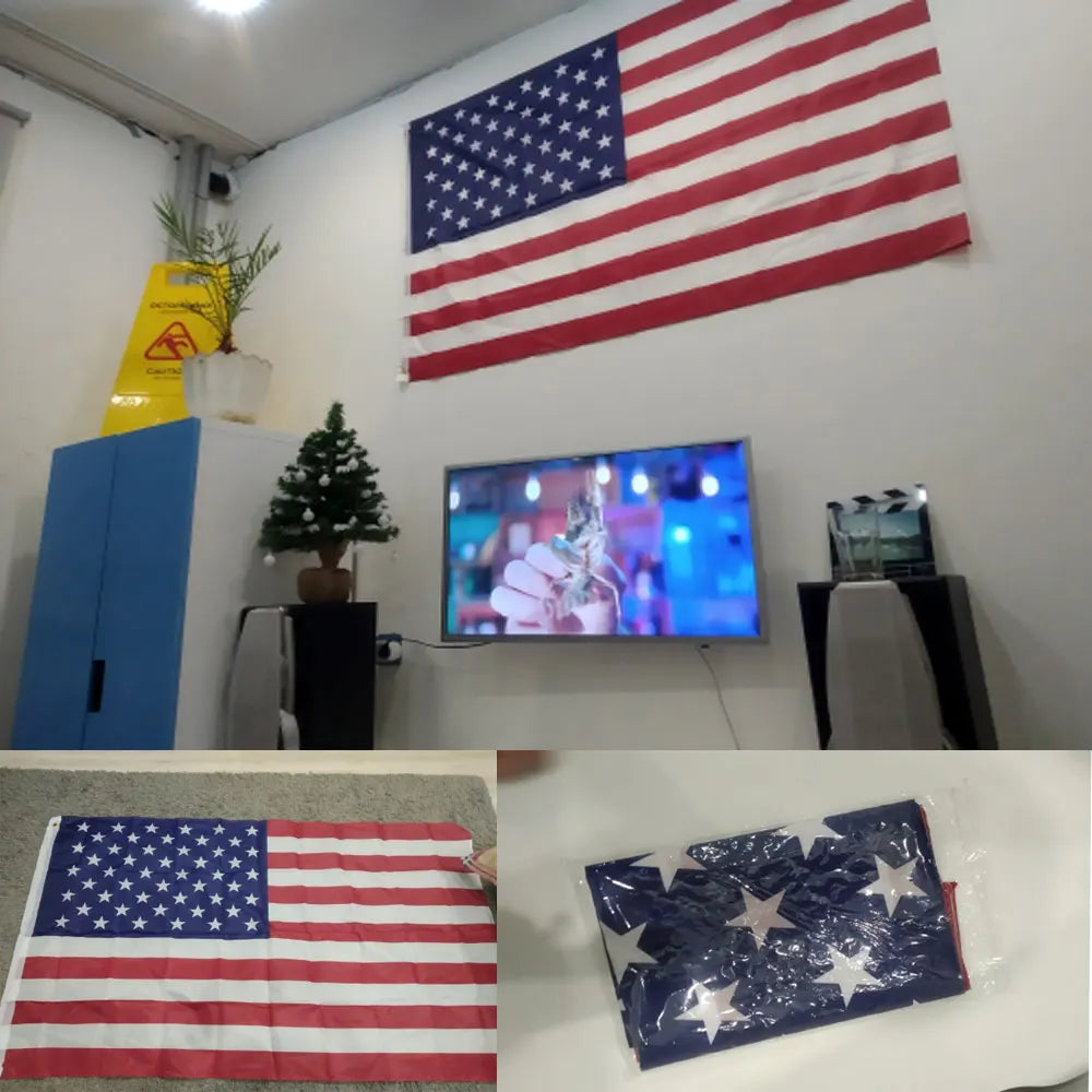 Waterproof Embroidered American Flag – 90 × 150 cm