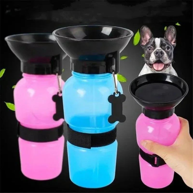Portable Leakproof Pet Water Bottle with Drinking Bowl – 500 ml