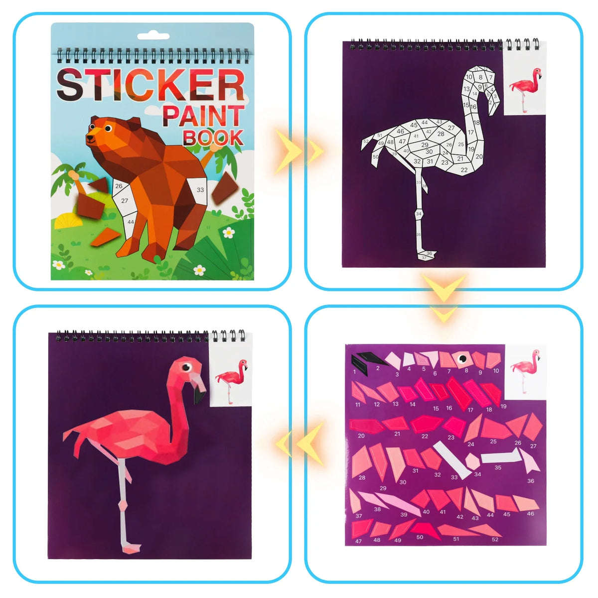 Sticker-by-Number Activity Book for Kids Ages 4–8