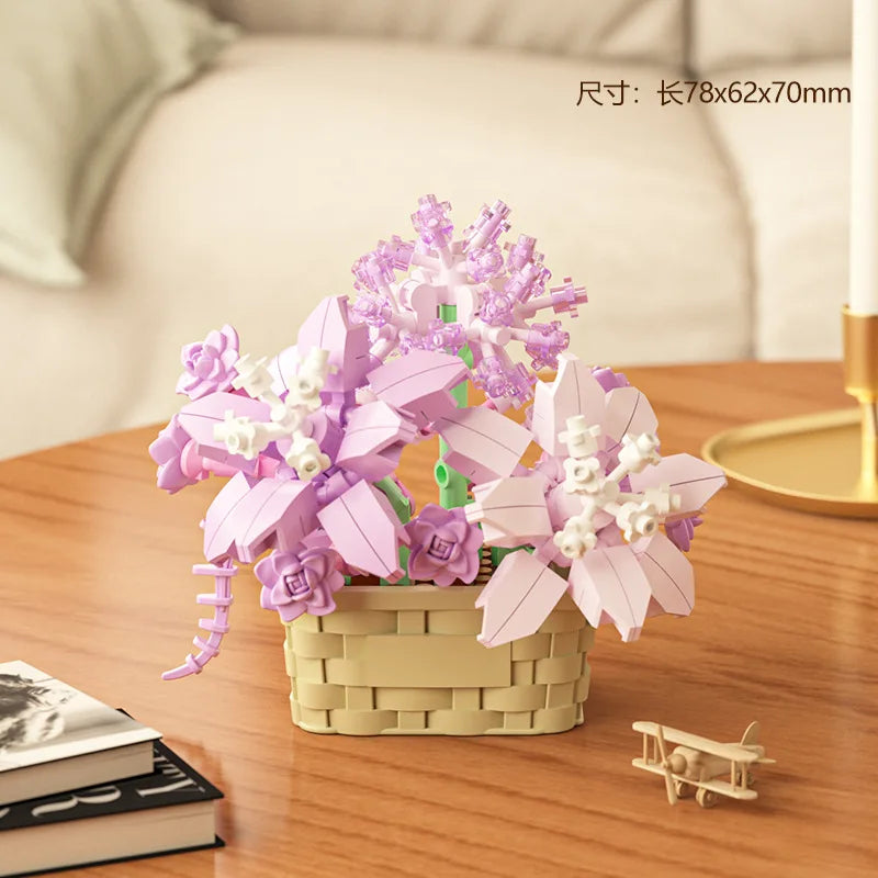 Potted Flower and Succulent Building Block Kit