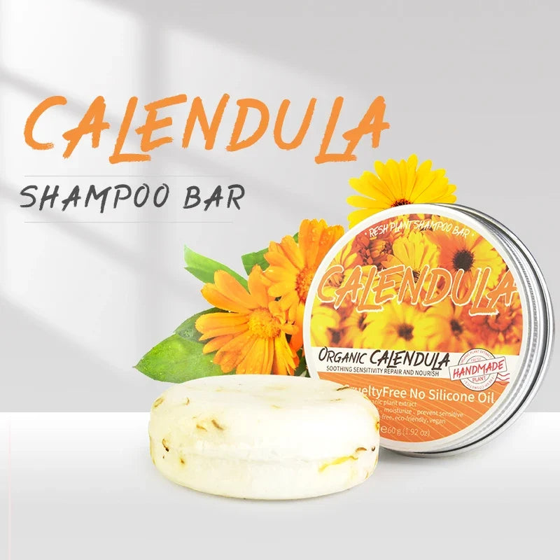Calendula Plant Shampoo Bar – Silicone-Free