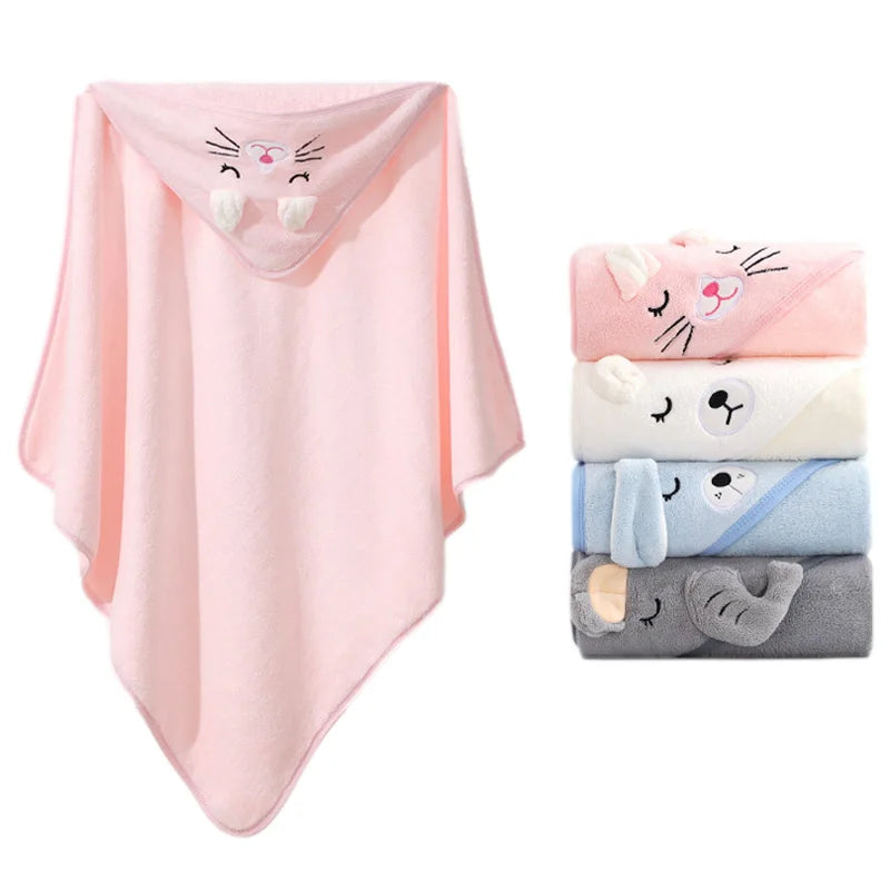 Hooded Cartoon Animal Baby Bath Towel