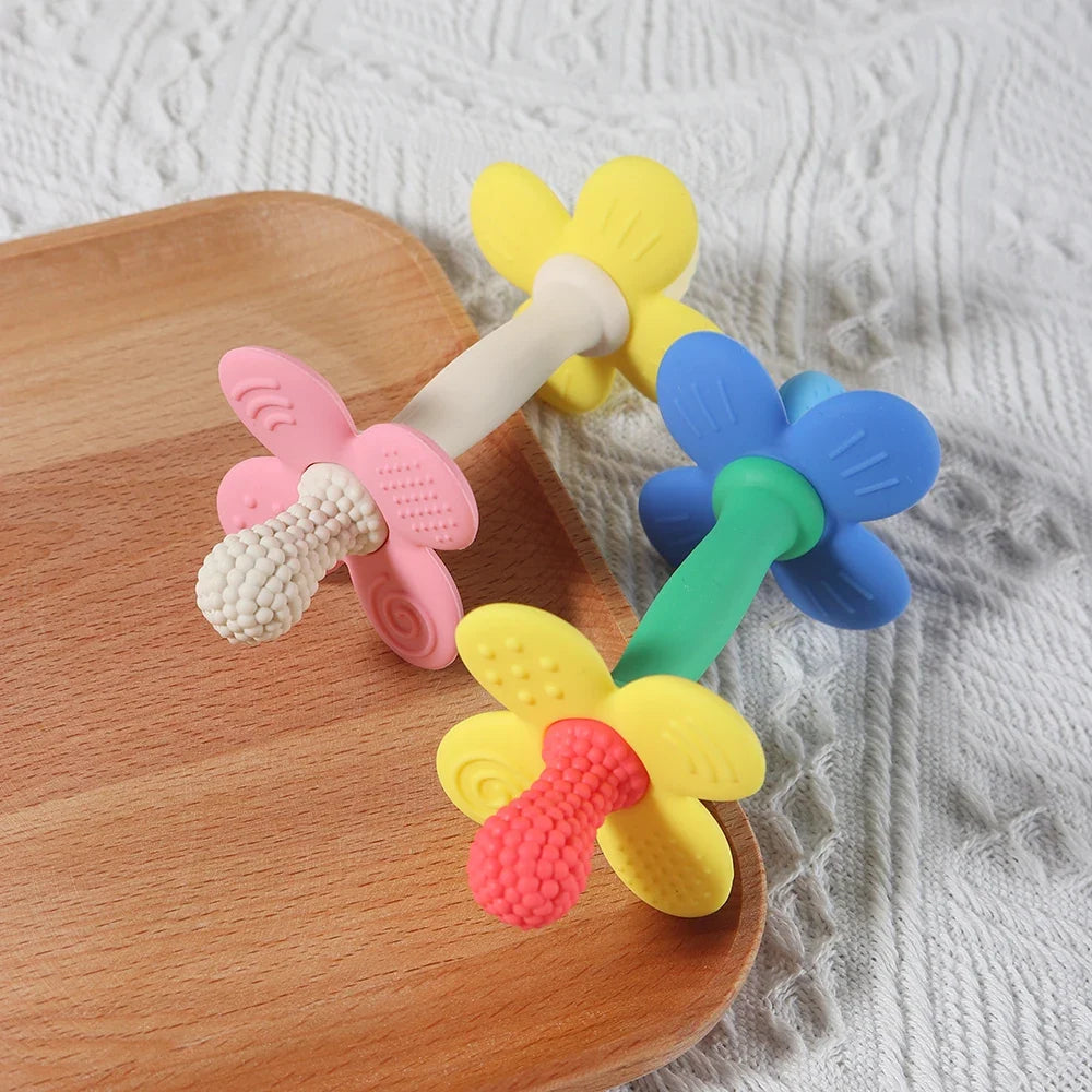 BPA-Free Silicone Flower Baby Teether