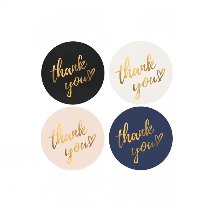 Blue Thank-You Stickers – 50 to 500 Pieces