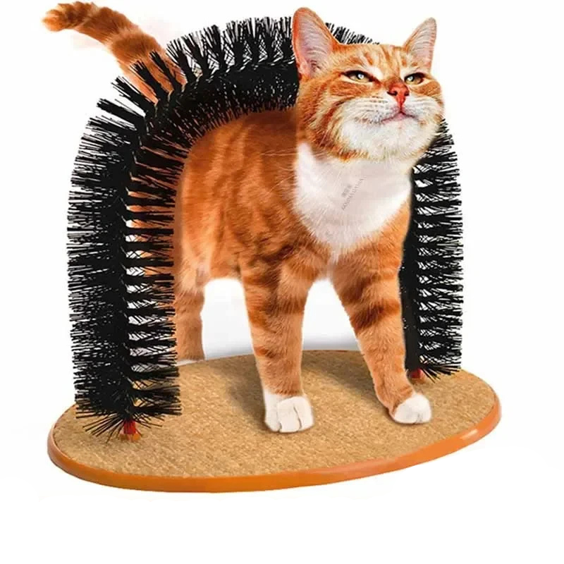 Cat Self-Grooming Arch with Scratching Base