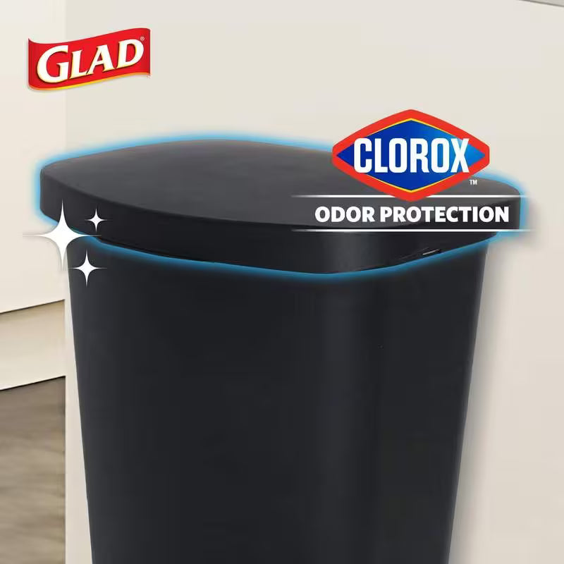 13-Gallon Kitchen Trash Can with Pedal and Bag Rings