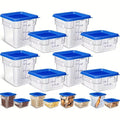 8-Piece Square Food Storage Containers Set with Lids