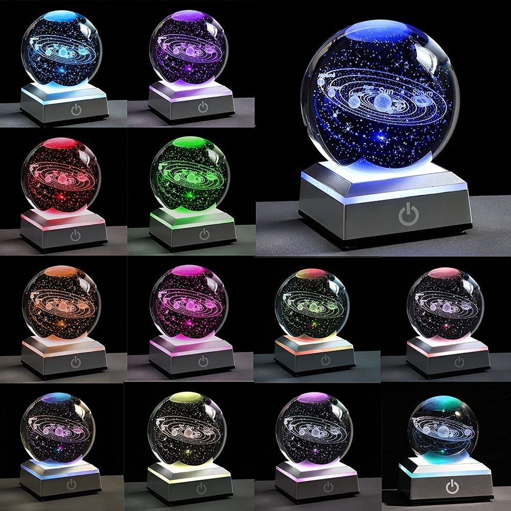 Crystal Ball Night Light with Multicolor Lighting