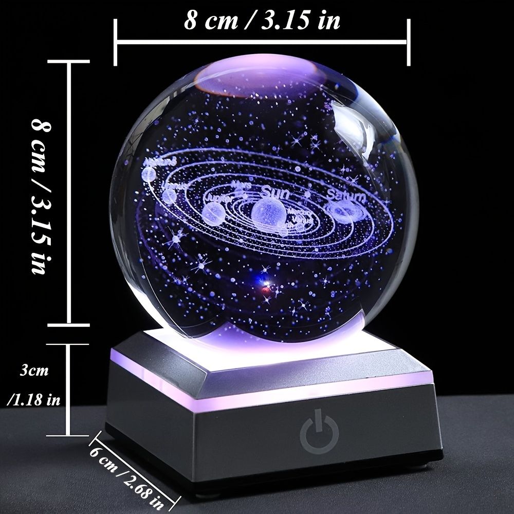 Crystal Ball Night Light with Multicolor Lighting