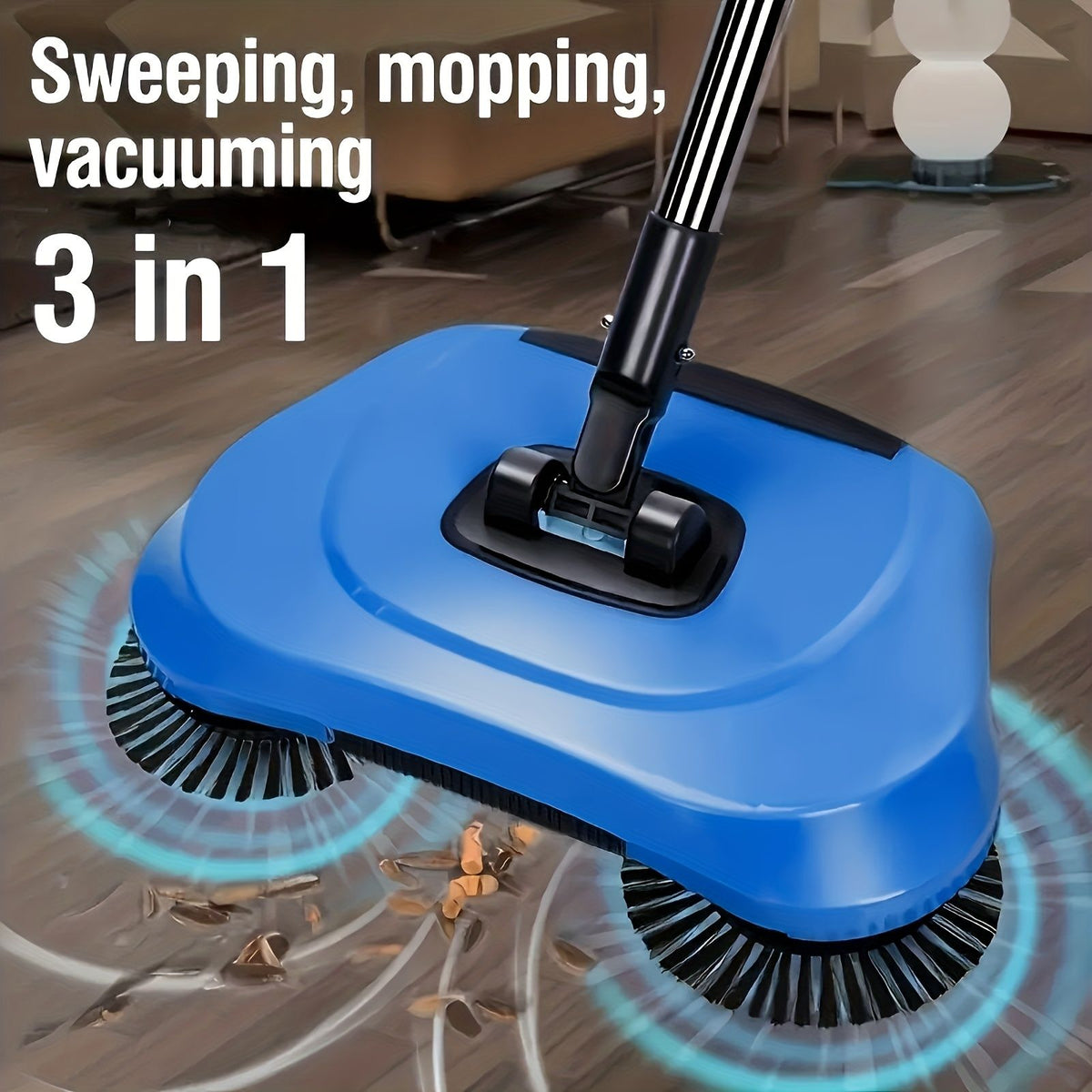 3-in-1 Manual Floor Cleaner Set with Long Handle