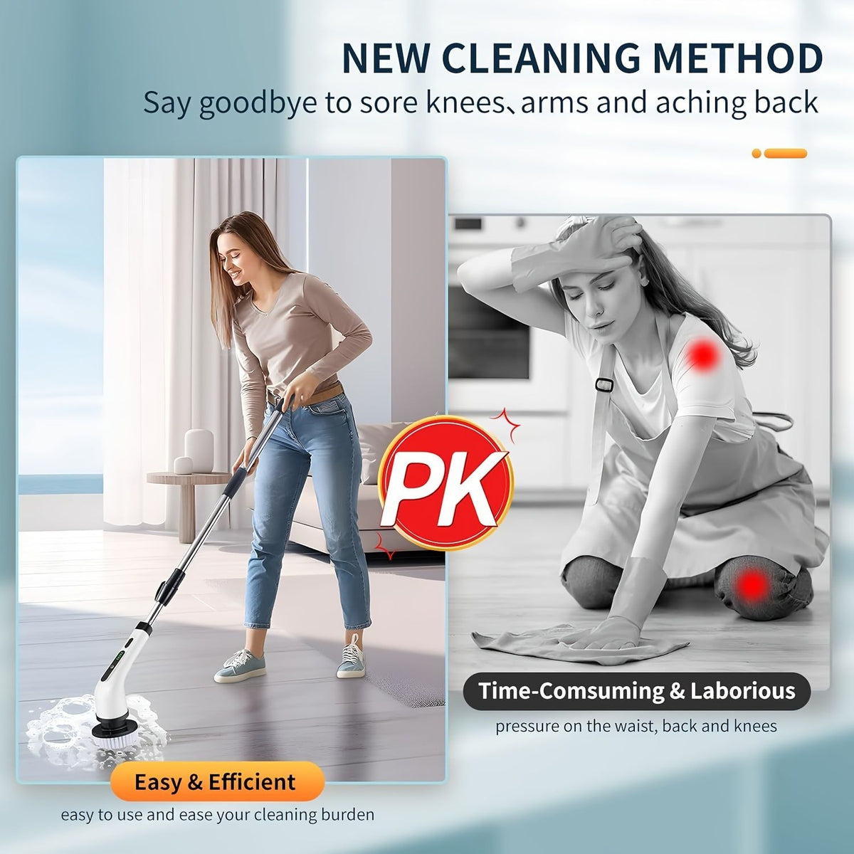 Electric Rotating Cleaning Brush with 9 Brush Heads